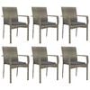 vidaXL Garden Dining Set Grey