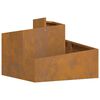 vidaXL Garden Planter Brown 23.62 x 23.62 x 19.69 in Weathering Steel