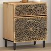 vidaXL Bedside Cabinet Natural wood Solid mango wood, engineered wood, iron