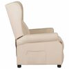 vidaXL Recliner Chair Cream 100% polyester, metal, plywood Single seat