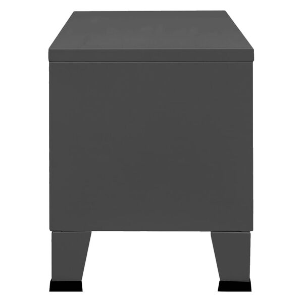 vidaXL TV Cabinet Anthracite Metal 41.3x13.8x16.5 in TV Cabinet
