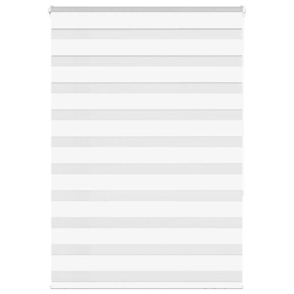 vidaXL Zebra Blind White Polyester 39.4x59.1 in Height-Adjustable