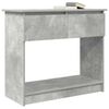 vidaXL Console Table Concrete gray Engineered wood Medium Console Table