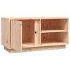 vidaXL TV Cabinet Natural Pine Solid Pine Wood Medium TV Cabinet