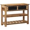 vidaXL Console Table Natural Mango Wood Solid Mango Wood Slim