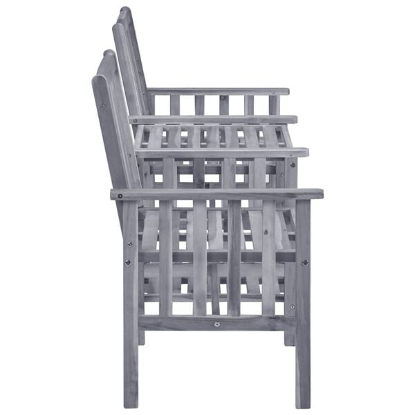 vidaXL Patio Chair With Tea Table Grey, Black