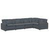 vidaXL Modular Sofa Dark Grey Velvet (100% polyester) L-shaped Modular