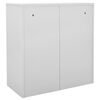 vidaXL Locker Cabinet Light Grey and Blue Steel Medium Locker Cabinet