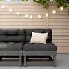 vidaXL Garden Middle Sofa Grey Solid Pine Wood Medium Modular