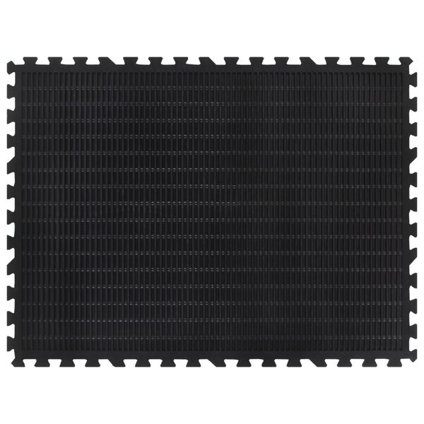vidaXL Rubber Floor Tile Black 0.47" 35.4"x47.2"