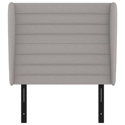 vidaXL Headboard with Ears Light Gray 40.6"x9.1"x46.5"/50.4" Fabric