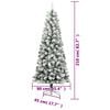 vidaXL Artificial Hinged Christmas Tree Green and white PVC, Iron, Plastic