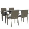 vidaXL Garden Dining Set Black and gray PE rattan Large Modular