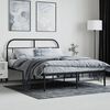 vidaXL Bed Frame Black Powder-coated steel Double Bed Frame