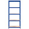 vidaXL 5-Layer Storage Shelf Blue Steel&Engineered Wood