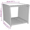 vidaXL Garden Dining Set Grey PE rattan 3 Piece Set
