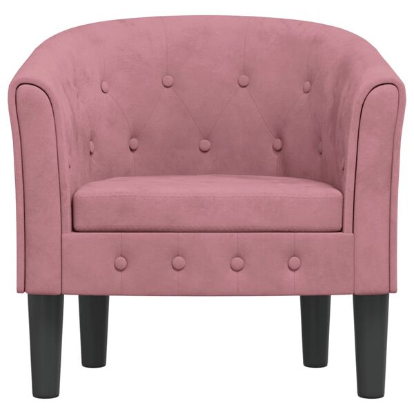 vidaXL Tub Chair Pink Velvet