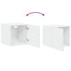 vidaXL Wall Cabinet White Engineered wood Medium Wall Cabinet Square