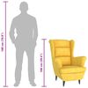 vidaXL Armchair Mustard Yellow Velvet (100% polyester), plywood Standard