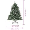 vidaXL Christmas Tree Green and white PVC, steel Medium Foldable