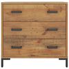 vidaXL Chest Of Drawers Natural Pine Solid pinewood, engineered wood, metal
