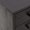 vidaXL Bedside Cabinet Black Solid pine wood, Metal Small