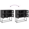 vidaXL Sideboard Black Cold-rolled steel 39.6 x 15.4 x 42.1 in Sideboard