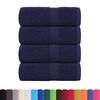 vidaXL Guest Towel Set of 4 Navy blue 100% cotton 11.8 x 19.7 in