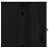 vidaXL Wall Cabinet Set of 2 Black Solid Pine Wood, Faux Leather