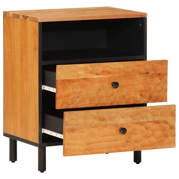 vidaXL Bedside Cabinet Natural wood Solid acacia wood