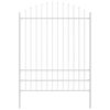 vidaXL Garden Fence White 66.93 x 88.58 in Powder-Coated Steel