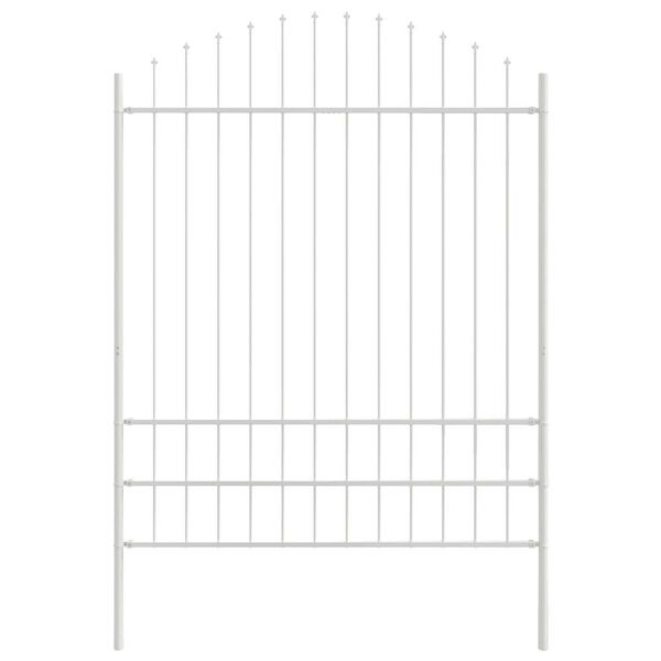 vidaXL Garden Fence White 66.93 x 88.58 in Powder-Coated Steel