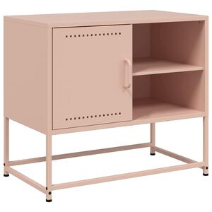 vidaXL TV Cabinet Pink Steel Standard TV Cabinet Rectangular