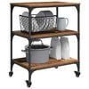 vidaXL Kitchen Trolley Old Wood 23.62 x 16.14 x 29.92 in