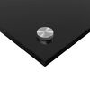 vidaXL Kitchen Backsplash 2 pcs Black 43.31 x 19.69 in Tempered Glass