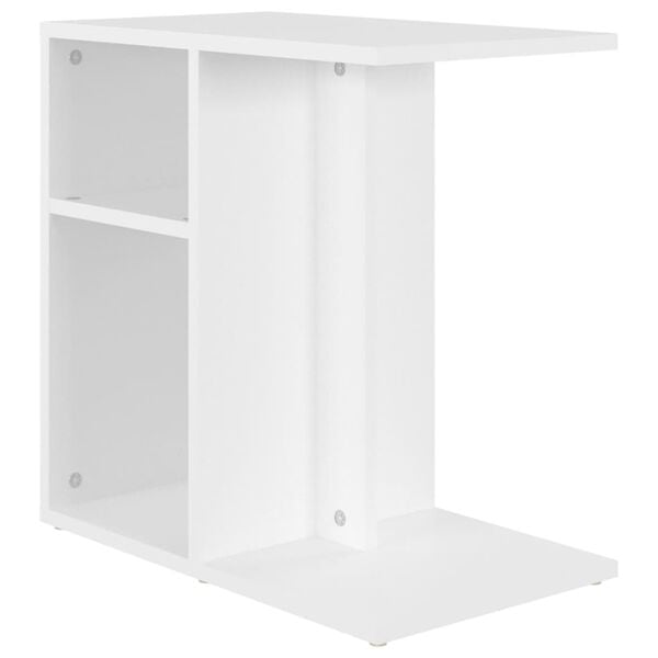 vidaXL Side Table White Engineered wood 19.7 in x 11.8 in x 19.7 in