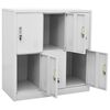 vidaXL Locker Cabinet Set of 5 Light grey Steel Medium Locker Cabinet