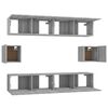 vidaXL TV Cabinet Set Set of 6 Gray Sonoma Engineered Wood 6 Piece Set