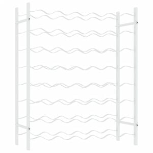 vidaXL Wine Rack for 48 Bottles White Metal
