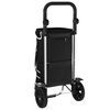 vidaXL Shopping Trolley Black 14.37 x 18.31 x 39.57 in Oxford fabric