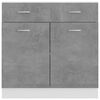 vidaXL Drawer Bottom Cabinet Concrete grey Engineered wood Medium