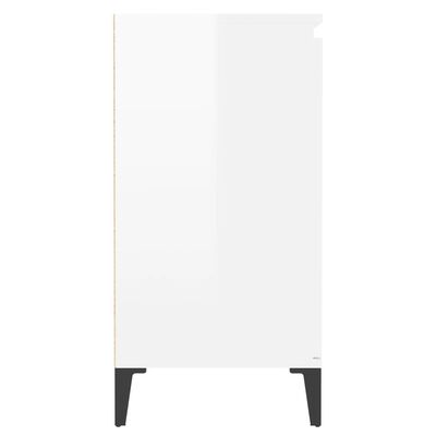 vidaXL Sideboard High Gloss White 23.6"x13.8"x27.6" Engineered Wood