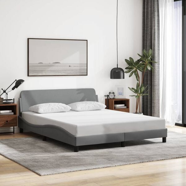 vidaXL Bed Frame Light grey
