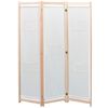 vidaXL 3-Panel Room Divider Cream 47.2x66.9x1.6" Fabric
