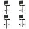 vidaXL Garden Bar Set Black, Cream