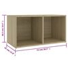 vidaXL Tv Cabinet Set of 2 Sonoma oak Engineered wood