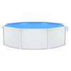 vidaXL Swimming Pool White frame, Blue liner Steel, PVC Large Durable