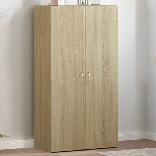 vidaXL File Cabinet Sonoma Oak 23.6"x12.6"x45.3" Engineered Wood