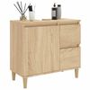 vidaXL Bathroom Cabinet Sonoma oak Engineered wood, Solid eucalyptus wood