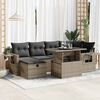 vidaXL Garden Sofa Set Gray, Black, Dark Gray